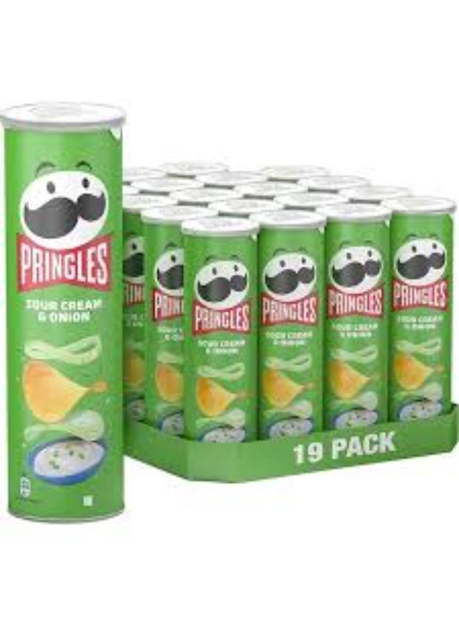 Pringles Sour Cream & Onion Potato Chips 19 x 165g – Classic Crunchy Snack, Bulk Pack - Image 5
